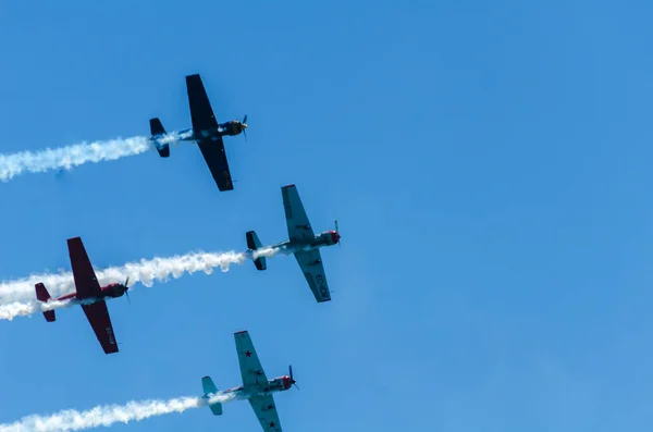 Torre Del Mar Spanien Juli 2018 Flugzeuge Fliegen Über Den — Stockfoto