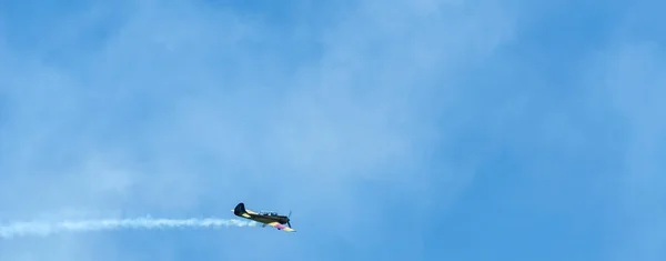 Torre Del Mar Spanien Juli 2018 Flugzeuge Fliegen Über Den — Stockfoto