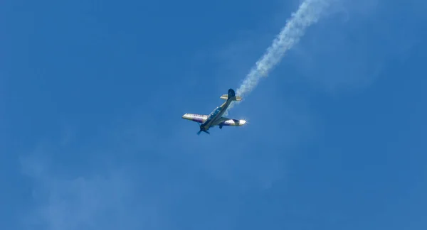 Torre Del Mar Spanien Juli 2018 Flugzeuge Fliegen Über Den — Stockfoto