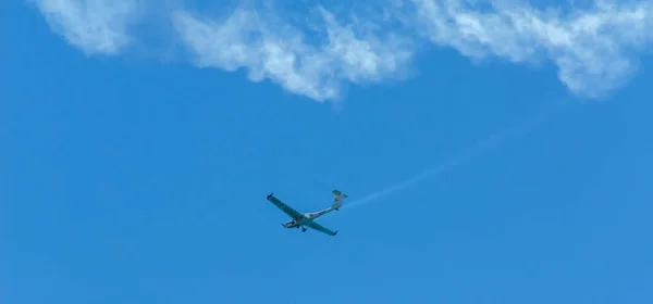 Torre Del Mar España Julio 2018 Aviones Sobrevolando Playa Una — Foto de Stock