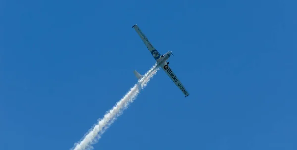 Torre Del Mar Espagne Juillet 2018 Avions Survolant Plage Dans — Photo