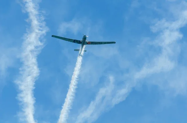 Torre Del Mar Spanien Juli 2018 Flugzeuge Fliegen Über Den — Stockfoto