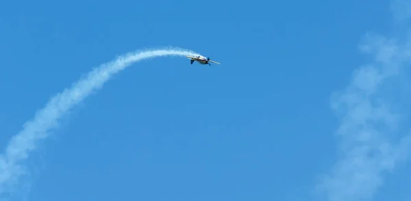 Torre Del Mar Espanha Julho 2018 Aviões Voando Sobre Praia — Fotografia de Stock