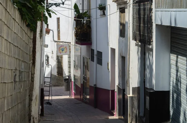 Velez Malaga Spanien Tomma Augusti 2018 Gator Siesta Spansk Stad — Stockfoto