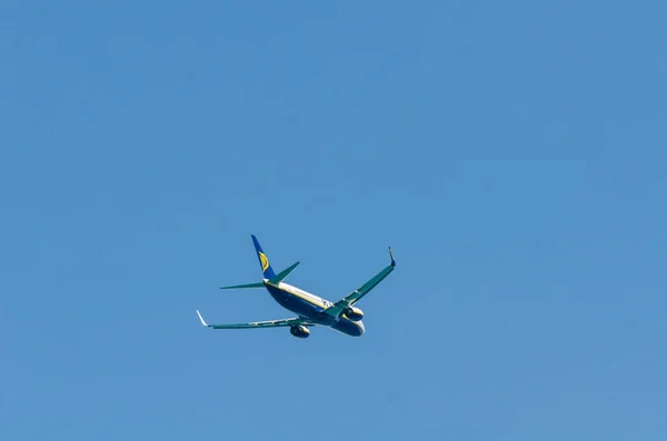 Malaga España Mayo 2018 Avión Pasajeros Levanta Desde Aeropuerto Málaga — Foto de Stock