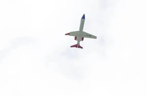 Malaga España Mayo 2018 Avión Pasajeros Levanta Desde Aeropuerto Málaga — Foto de Stock