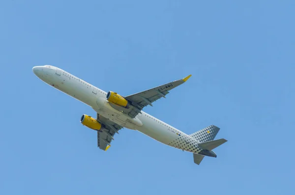 Malaga Spanya Mayıs 2018 Yolcu Uçağı Kadar Yükselen Malaga Havalimanından — Stok fotoğraf