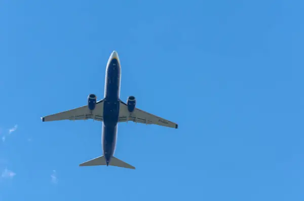 Malaga España Mayo 2018 Avión Pasajeros Levanta Desde Aeropuerto Málaga — Foto de Stock