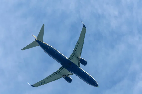 Malaga España Mayo 2018 Avión Pasajeros Levanta Desde Aeropuerto Málaga — Foto de Stock