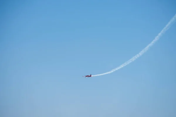 Torre Del Mar Espanha Julho 2018 Aviões Voando Sobre Praia — Fotografia de Stock