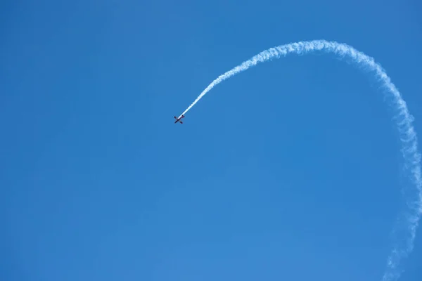 Torre Del Mar Espagne Juillet 2018 Avions Survolant Plage Dans — Photo