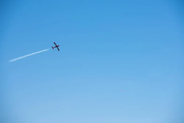 Torre Del Mar Espagne Juillet 2018 Avions Survolant Plage Dans — Photo