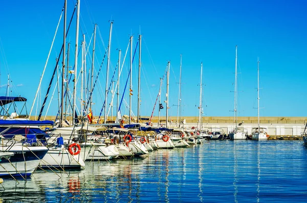 Torredembarra Espagne Septembre 2017 Une Belle Marina Avec Des Yachts — Photo