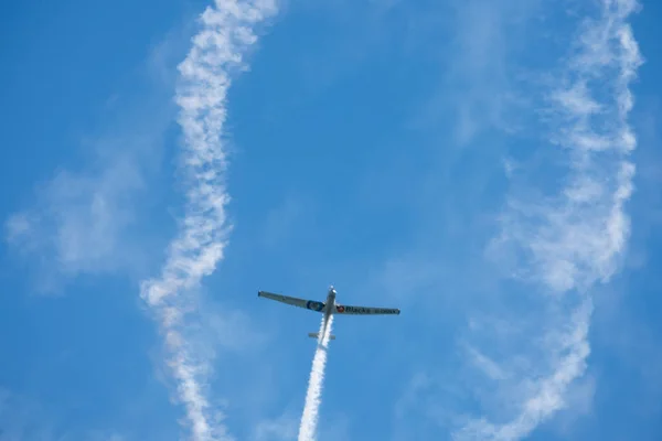 Torre Del Mar Spanien Juli 2018 Flugzeuge Fliegen Über Den — Stockfoto