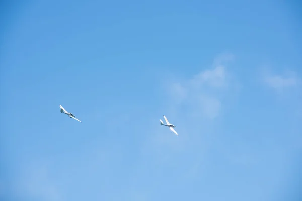 Torre Del Mar Spain July 2018 Planes Flying Beach Seaside — Stock Photo, Image