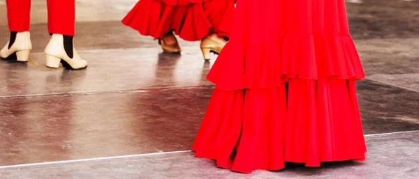 Крупним Планом Типовий Взуття Взуття Танців Традиційні Іспанські Фламенко Шкіра — стокове фото