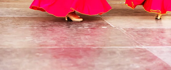 Close Típicos Sapatos Para Tradicional Flamenco Espanhol Sapatos Dança Salto — Fotografia de Stock