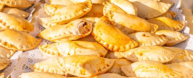 Fried empanadas Arjantin kırsal gastronomi lezzetli yemekler tipik