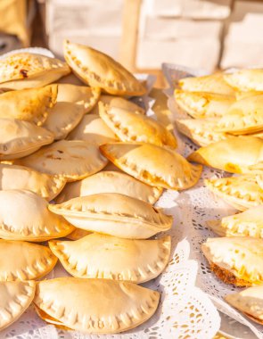 Fried empanadas Arjantin kırsal gastronomi lezzetli yemekler tipik