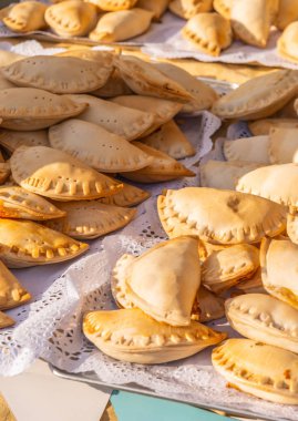 Fried empanadas Arjantin kırsal gastronomi lezzetli yemekler tipik