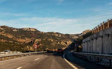 Granada İspanya, Aralık 15, 2018 A-92 ekspres şehir Granada İspanya, Avrupa yol altyapı önde gelen