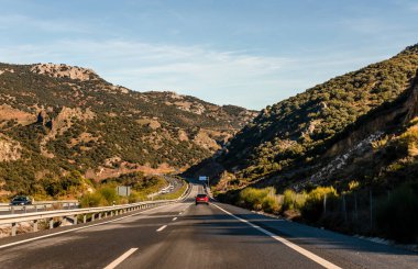 Granada İspanya, Aralık 15, 2018 A-92 ekspres şehir Granada İspanya, Avrupa yol altyapı önde gelen