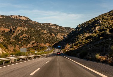 Granada İspanya, Aralık 15, 2018 A-92 ekspres şehir Granada İspanya, Avrupa yol altyapı önde gelen