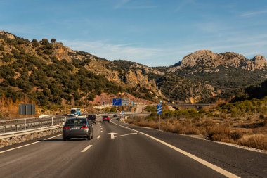 Granada İspanya, Aralık 15, 2018 A-92 ekspres şehir Granada İspanya, Avrupa yol altyapı önde gelen