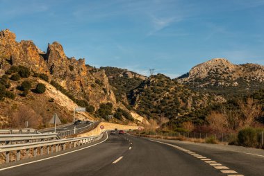 Granada İspanya, Aralık 15, 2018 A-92 ekspres şehir Granada İspanya, Avrupa yol altyapı önde gelen