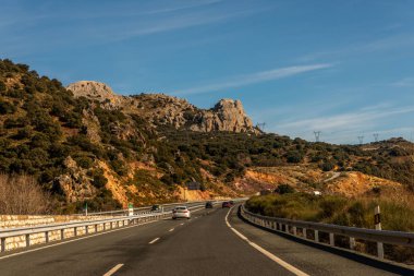 Granada İspanya, Aralık 15, 2018 A-92 ekspres şehir Granada İspanya, Avrupa yol altyapı önde gelen
