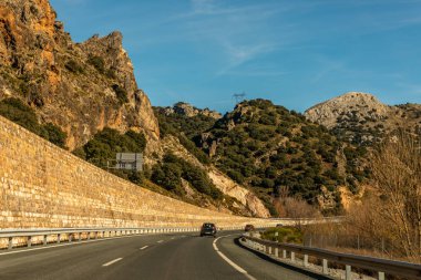 Granada İspanya, Aralık 15, 2018 A-92 ekspres şehir Granada İspanya, Avrupa yol altyapı önde gelen