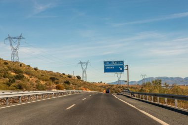 Granada İspanya, Aralık 15, 2018 A-92 ekspres şehir Granada İspanya, Avrupa yol altyapı önde gelen