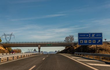 Granada İspanya, Aralık 15, 2018 A-92 ekspres şehir Granada İspanya, Avrupa yol altyapı önde gelen