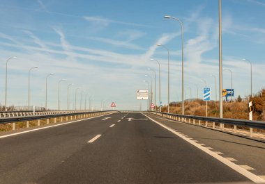 Granada İspanya, Aralık 15, 2018 A-92 ekspres şehir Granada İspanya, Avrupa yol altyapı önde gelen