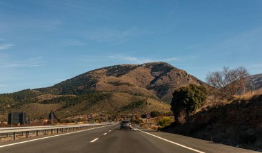 Granada İspanya, Aralık 15, 2018 A-92 ekspres şehir Granada İspanya, Avrupa yol altyapı önde gelen
