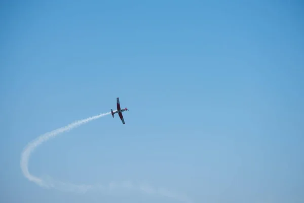 Torre Del Mar Espagne Juillet 2018 Avions Survolant Plage Dans — Photo