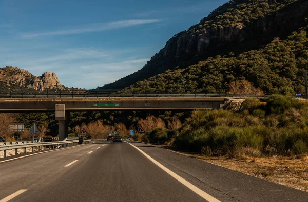 Granada Spanje December 2018 Expressway Leidt Tot Stad Granada Spanje — Stockfoto