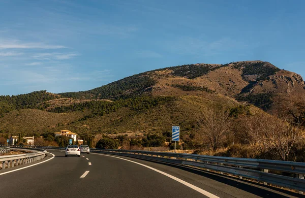 Granada Spagna Dicembre 2018 Autostrada Che Porta Alla Città Granada — Foto Stock