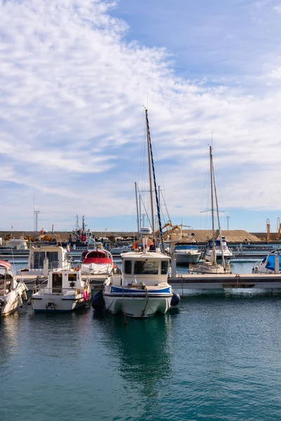 Garrucha Espanha Janeiro 2019 Uma Bela Marina Com Iates Luxo — Fotografia de Stock