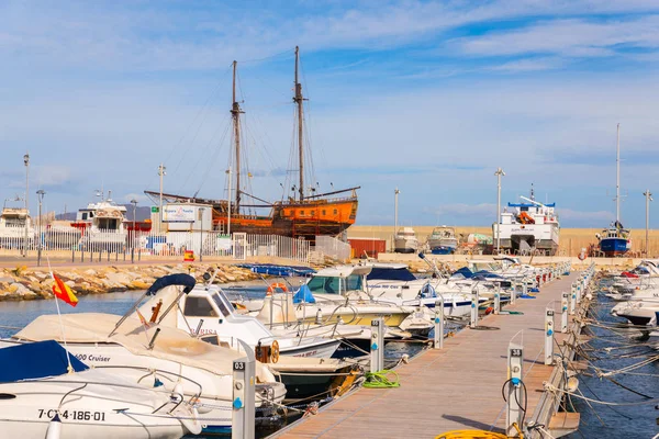 Garrucha Espanha Janeiro 2019 Uma Bela Marina Com Iates Luxo — Fotografia de Stock