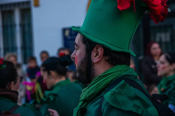 Velez Malaga Spagna Febbraio 2018 Una Colorata Sfilata Carnevale Organizzata — Foto Stock