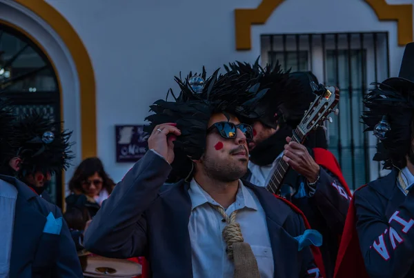 Velez Malaga Espagne Février 2018 Défilé Carnaval Coloré Organisé Par — Photo
