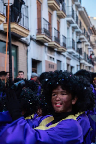 Velez Malaga Spagna Febbraio 2018 Una Colorata Sfilata Carnevale Organizzata — Foto Stock