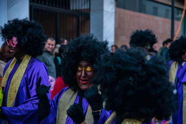 Velez Malaga Spagna Febbraio 2018 Una Colorata Sfilata Carnevale Organizzata — Foto Stock