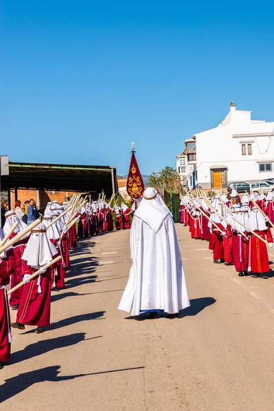 Velez Malaga Spanien März 2018 Teilnehmende Personen Der Prozession Der — Stockfoto