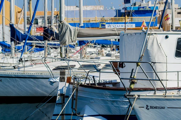 Cabo Palos Espanha Fevereiro 2019 Uma Bela Marina Com Iates — Fotografia de Stock