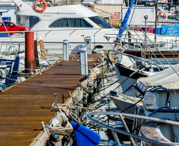 Cabo Palos Hiszpania Lutego 2019 Pięknej Przystani Luksusowych Jachtów Łodzi — Zdjęcie stockowe