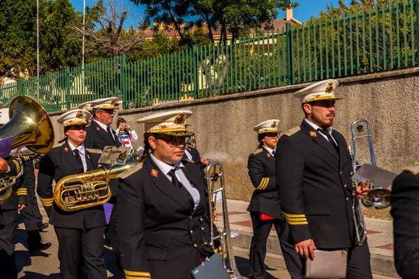 Velez Malaga Spanien März 2018 Teilnehmende Personen Der Prozession Der — Stockfoto