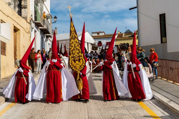 Velez Malaga Španělsko Března 2018 Lidí Účastní Procesí Svatého Týdne — Stock fotografie