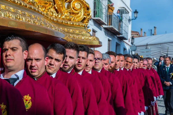 Velez Malaga Spanien März 2018 Teilnehmer Der Prozession Der Heiligen — Stockfoto